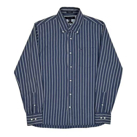 Tommy Hilfiger Striped Shirt - Medium Blue Cotton