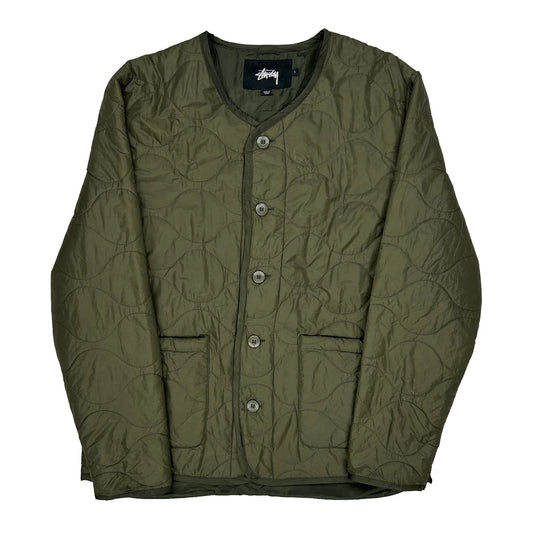 Stussy Quilted Liner Jacket - Large Green Polyester