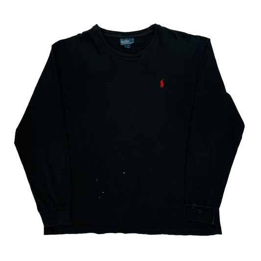 Polo By Ralph Lauren Long Sleeve T-Shirt - Large Black Cotton