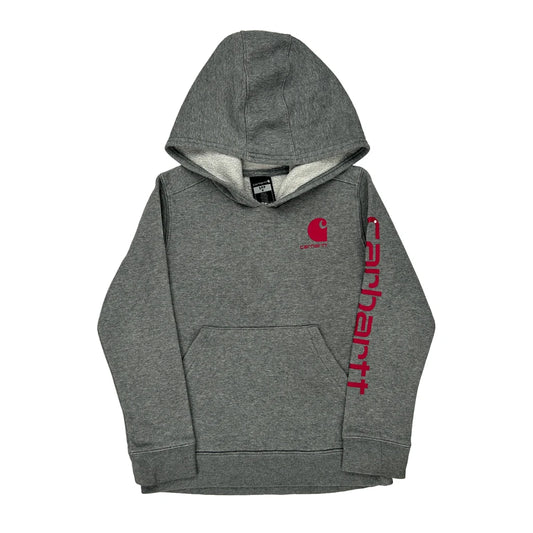 Age 8 Carhartt Hoodie - Small Grey Cotton Blend