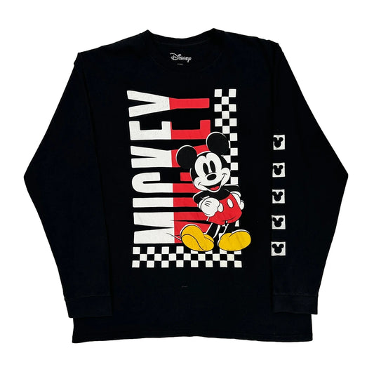 Mickey Mouse Disney Long Sleeve T-Shirt - XL Black Cotton