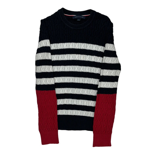 Tommy Hilfiger Striped Jumper - Medium Multicoloured Cotton