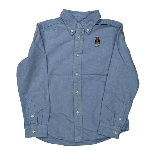 Age 6 Ralph Lauren Graphic Shirt - Small Blue Cotton