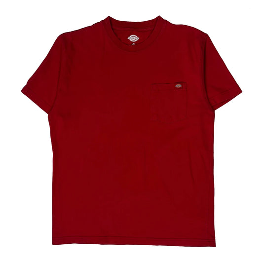 Dickies T-Shirt - Large Red Cotton