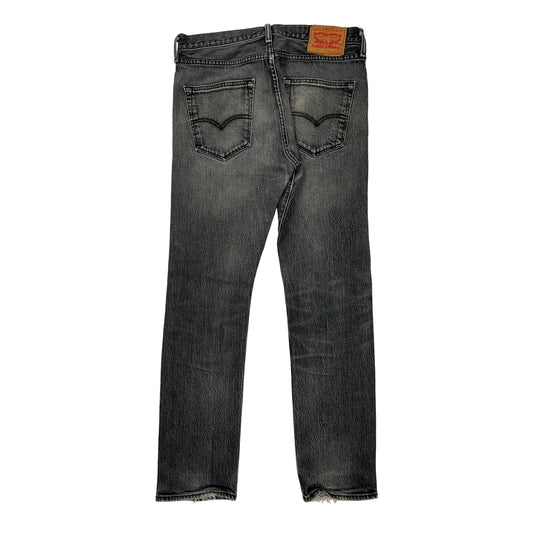 Levis 501 Slim Jeans - 32W 31L Grey Cotton