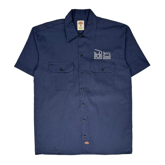 Terry Dowd Incorporated Dickies Short Sleeve Shirt - Medium Navy Polyester Blend