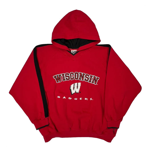 Wisconsin Badgers Lee Sport College Hoodie - XL Red Polyester Blend