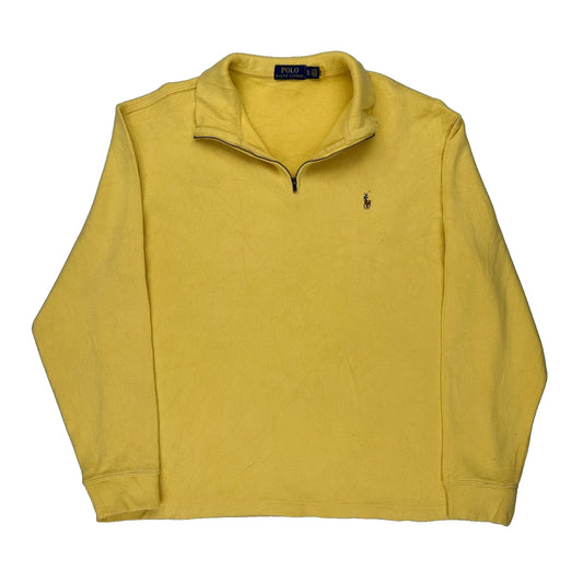 Polo By Ralph Lauren 1/4 Zip - XL Yellow Cotton