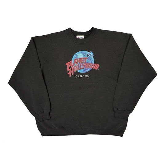Made In USA Hanes Cancun Sweatshirt - XL Black Cotton Blend