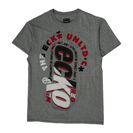 Ecko Unltd Graphic T-Shirt - Medium Grey Cotton Blend