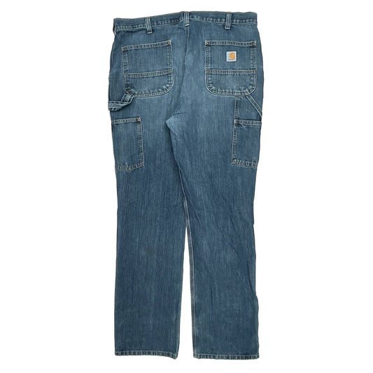 Carhartt Double Knee Carpenter Jeans - 36W UK 18 Blue Cotton Blend