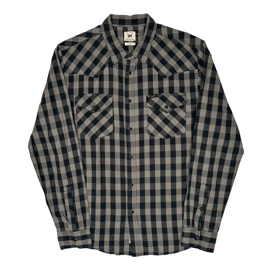 Lee Slim Fit Shirt - XL Grey Cotton