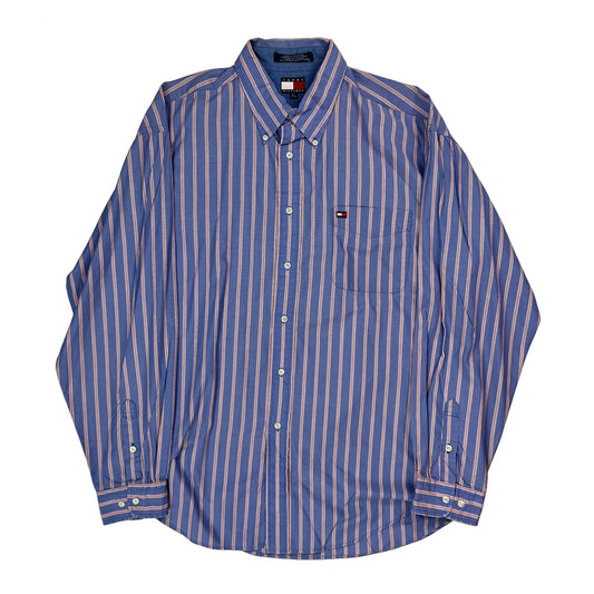 Tommy Hilfiger Striped Shirt - XL Red Cotton