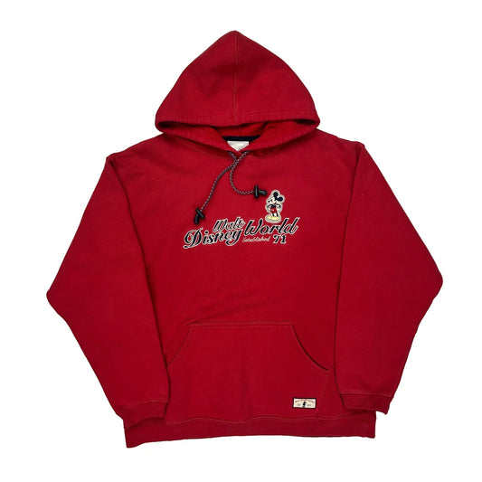 Disney Graphic Hoodie - Large Red Polyester