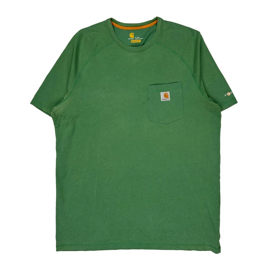 Carhartt Tall T-Shirt - Large Green Cotton