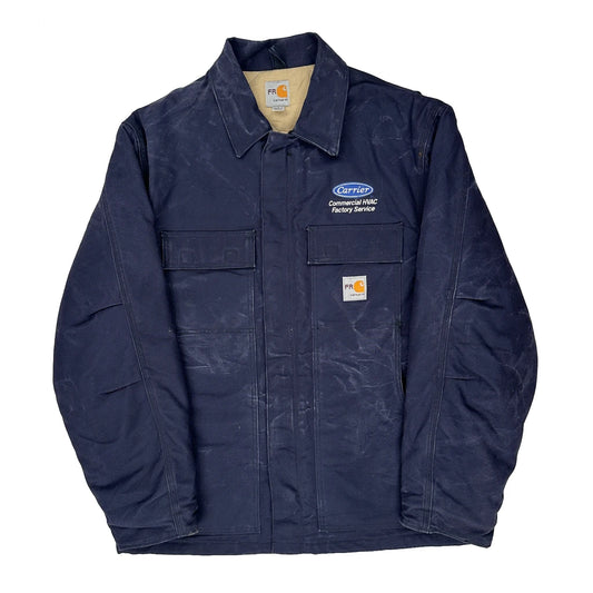 Commercial Hvac Factory Service Carhartt Jacket - Large Navy Cotton