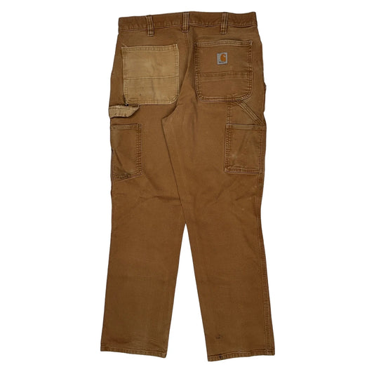 Relaxed Fit Carhartt Carpenter Trousers - 31W 30L Brown Cotton