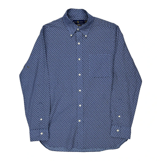 Ralph Lauren Patterned Shirt - Medium Blue Cotton