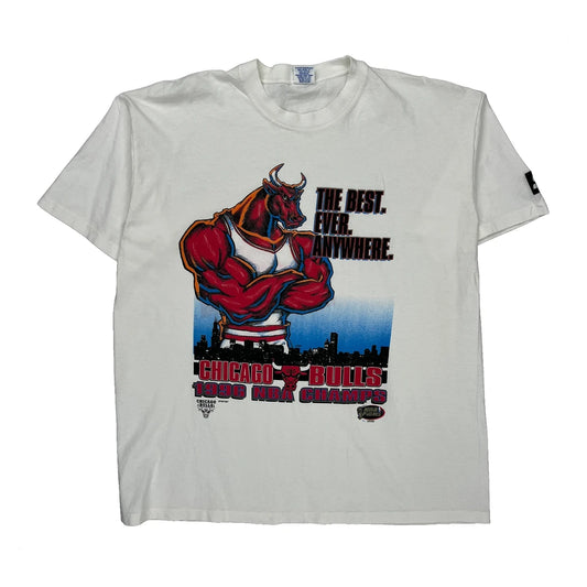 Made In USA Chicago Bulls Starter Nba T-Shirt - Large White Cotton