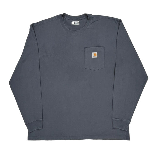 Deer Silhouette Carhartt Graphic Long Sleeve T-Shirt - XL Gray Cotton