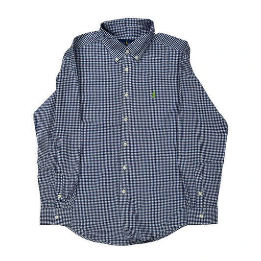 Age 10-12 Ralph Lauren Checked Shirt - Large Blue Cotton
