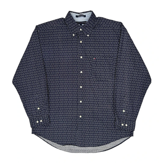 Tommy Hilfiger Shirt - Large Navy Cotton