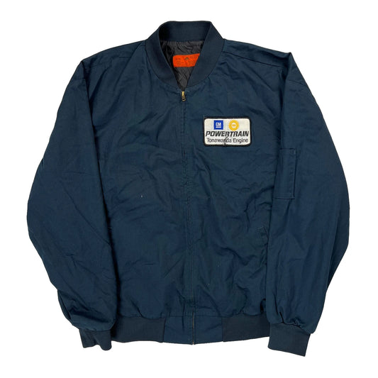 Gm Powertrain Tonawanda Engine Red Kap Bomber Jacket - XL Navy Polyester Blend