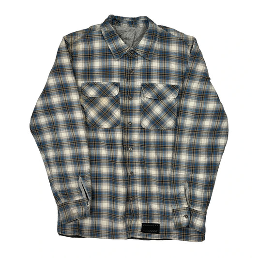 Oakley Checked Flannel Shirt - Medium Blue Cotton
