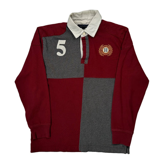 Number 5 Tommy Hilfiger College Rugby Shirt - Medium Grey Cotton