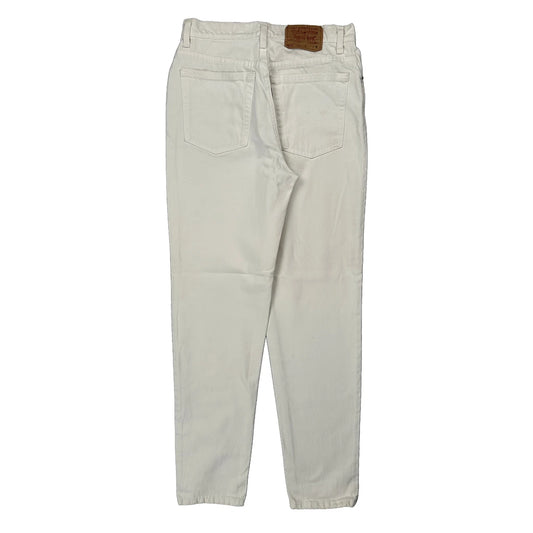 Levis Slim Fit Jeans - 27W UK 8 White Cotton