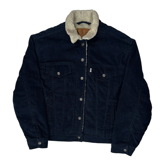 Sherpa Lined Levis Cord Jacket - XL Navy Corduroy