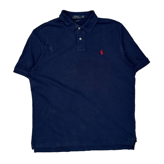 Polo By Ralph Lauren Polo Shirt - Large Navy Cotton