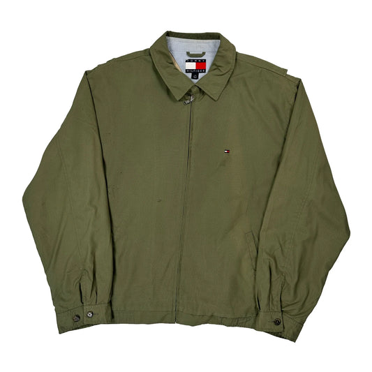 Vintage Tommy Hilfiger Jacket - Large Green Cotton