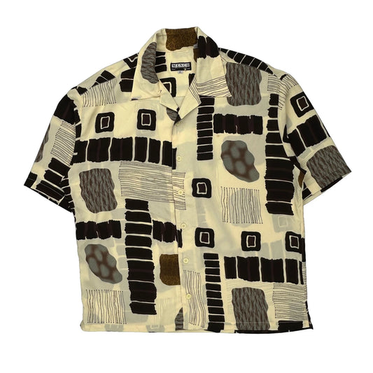 Mench Short Sleeve Shirt - XL Cream Viscose