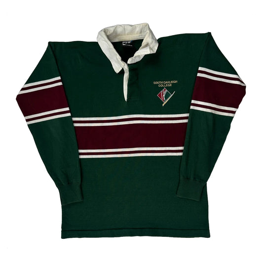 Age 14 Ps By Paul Smith Striped Rugby Shirt - XS Green Cotton