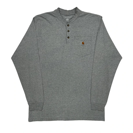Carhartt Long Sleeve T-Shirt - Medium Grey Cotton