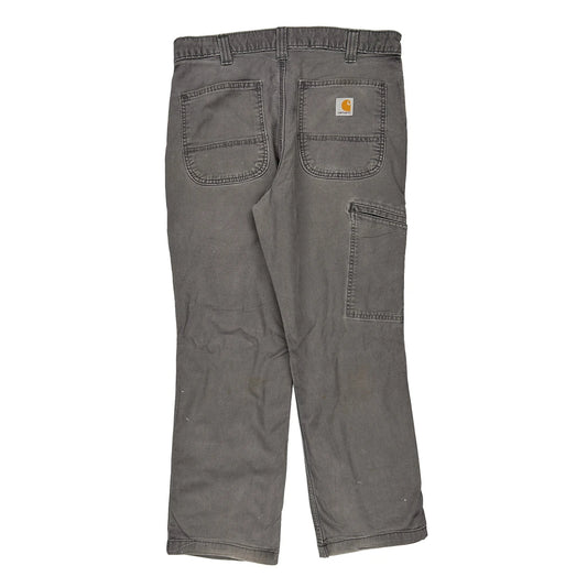 Carhartt Carpenter Trousers - 32W 28L Grey Cotton Blend