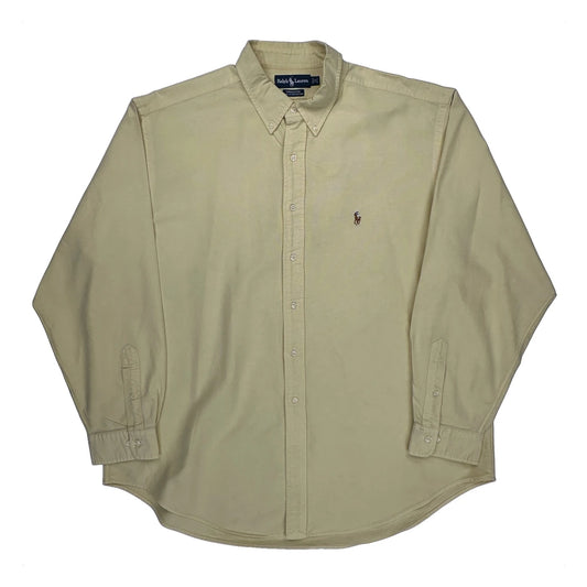 Vintage Ralph Lauren Shirt - 2XL Yellow Cotton