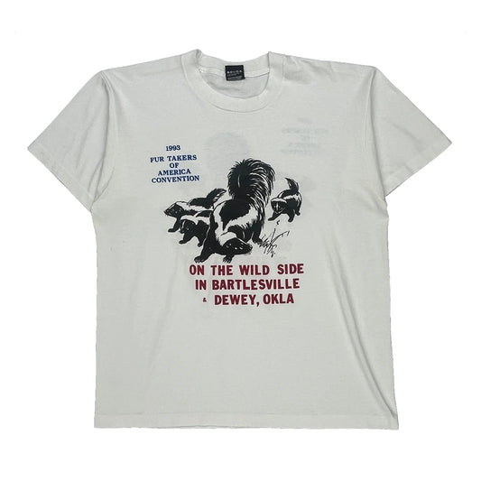 Fur Takers Of America Convention Screen Stars Graphic T-Shirt - XL White Cotton Blend