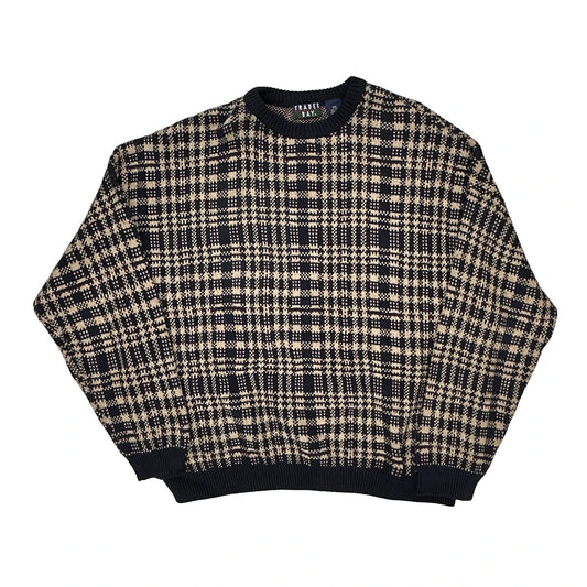 Made In USA Trader Bay Checked Jumper - 2XL Beige Cotton