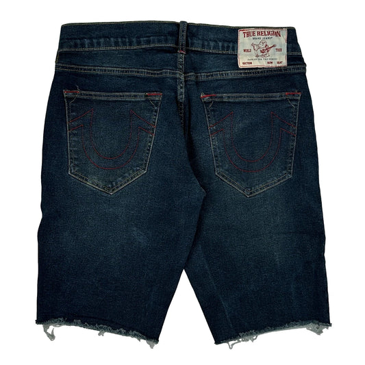Vintage True Religion Denim Shorts - 32W 11L Dark Wash Denim