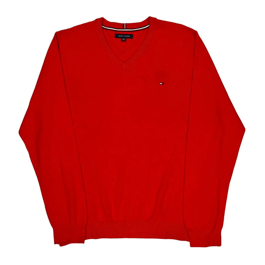 Tommy Hilfiger Jumper - 2XL Red Cotton