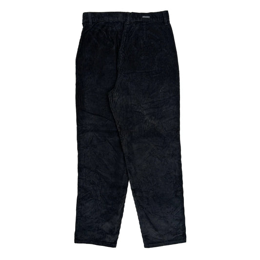 Woolrich Petite Cord Trousers - 28W UK 10 Black Cotton