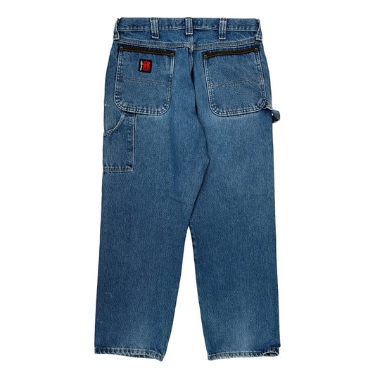 Wrangler Carpenter Jeans - 35W 30L Blue Cotton