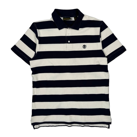 Timberland Striped Polo Shirt - XL Black & White Cotton