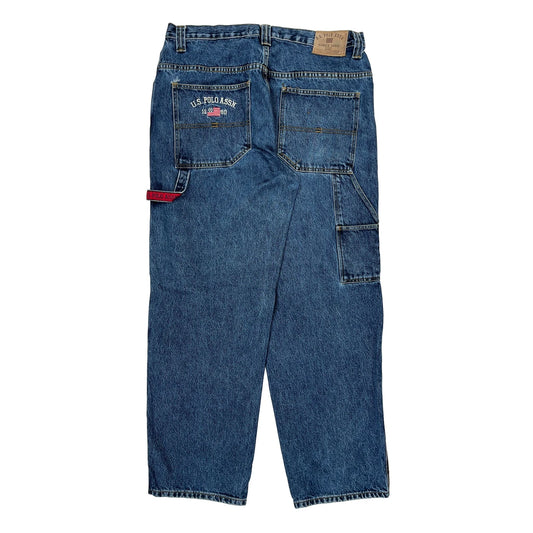 U.S. Polo Assn. Carpenter Jeans - 35W 32L Blue Cotton