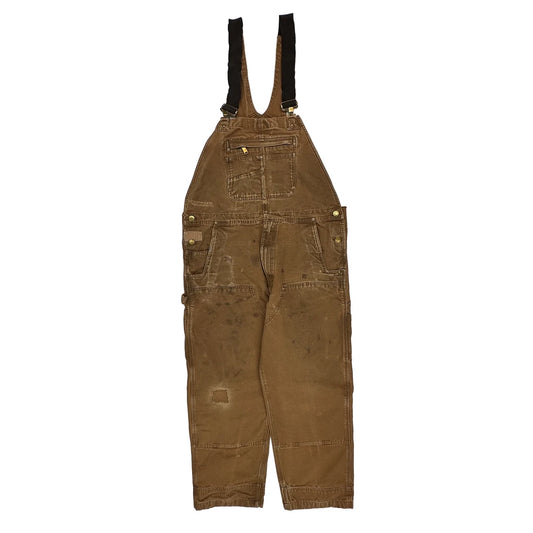 Carhartt Double Knee Dungarees - 38W 30L Brown Cotton