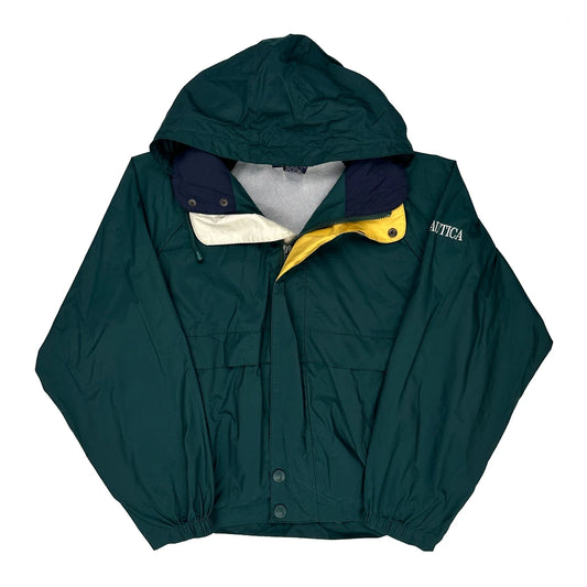 Nautica Windbreaker - Small Green Nylon