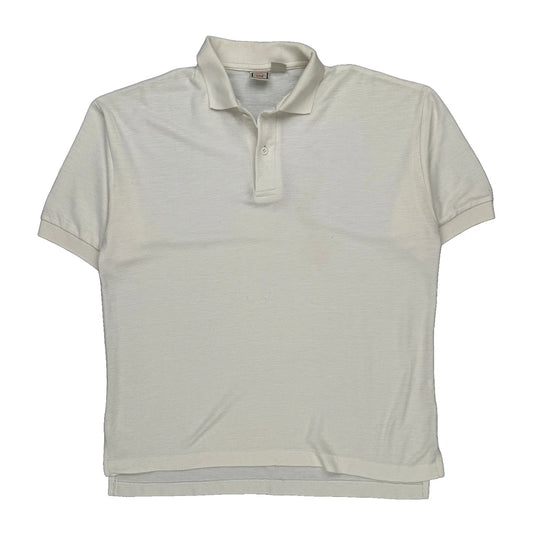 Levis Polo Shirt - Medium White Polyester Blend