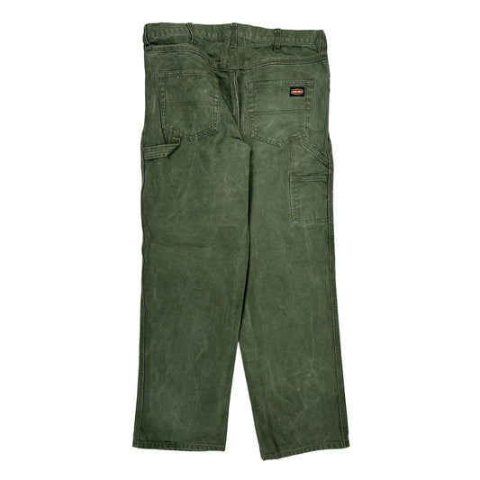 Unbranded Cargo Carpenter Trousers - 34W 32L Green Cotton